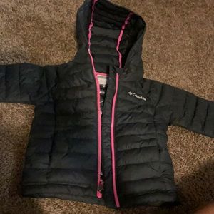 Columbia black/pink size 2t toddler coat